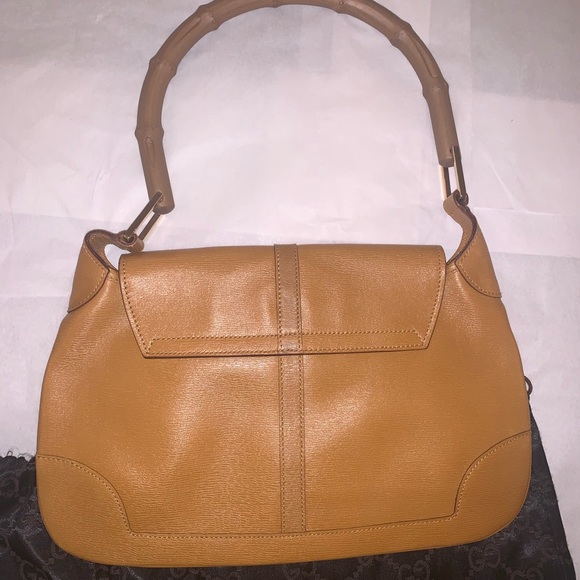 Gucci Camel Jackie Vintage Hobo Purse w/Bamboo Handle! - Picture 2 of 11